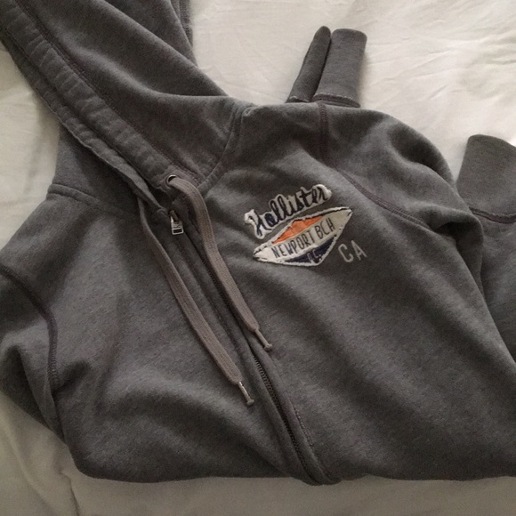 Hollister Tops - Hollister medium Zip Up hoodie Grey